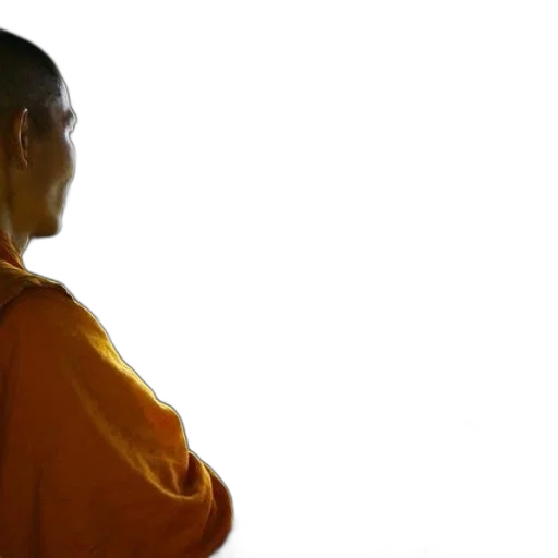 staff, face, monk, orange transparent PNG cut-out