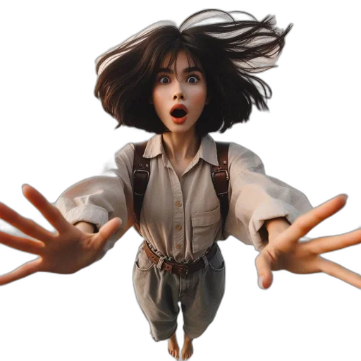 creature, hair, staff, concept art transparent PNG cut-out