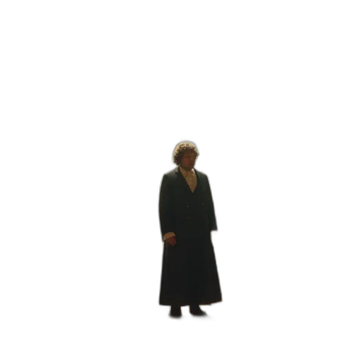 jacket, staff, dress, creature transparent PNG cut-out