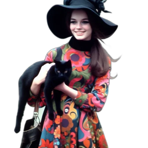 dress, hat, animal, dark transparent PNG cut-out