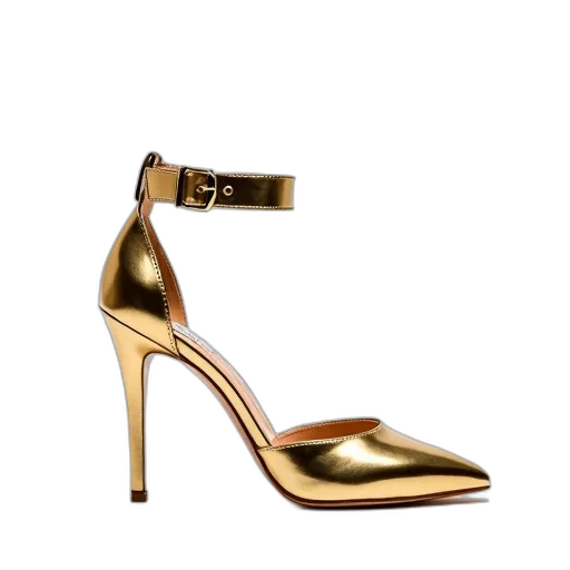 shoes, jewelry, golden, pair transparent PNG cut-out