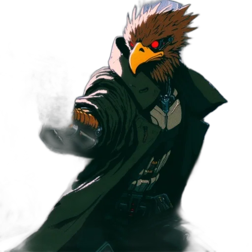 jacket, mask, staff, concept art transparent PNG cut-out