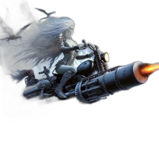 weapon, dragon, sword, robot transparent PNG cut-out