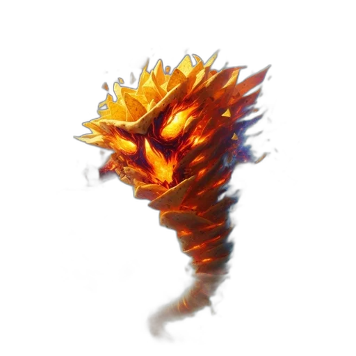 dragon, creature, staff, weapon transparent PNG cut-out
