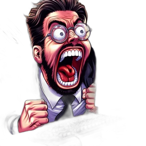 face, staff, mask, comic book art transparent PNG cut-out