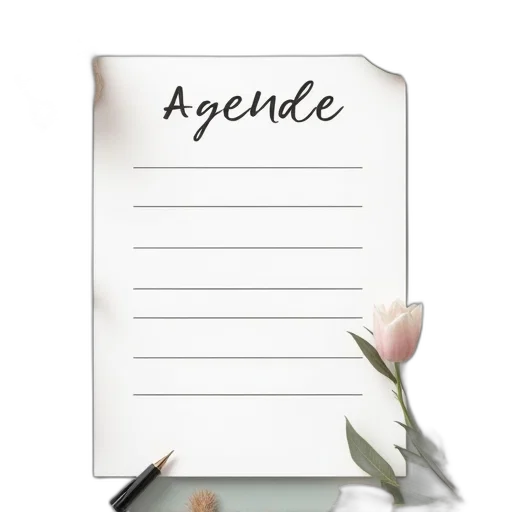 meeting, agenda, template transparent PNG cut-out
