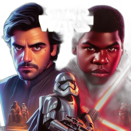 concept art, comic book art, poster, featuring transparent PNG cut-out