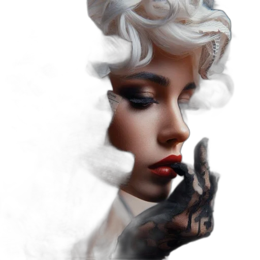 face, mask, crown, photorealistic transparent PNG cut-out