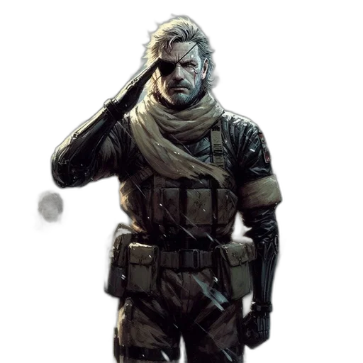 staff, jacket, weapon, face transparent PNG cut-out