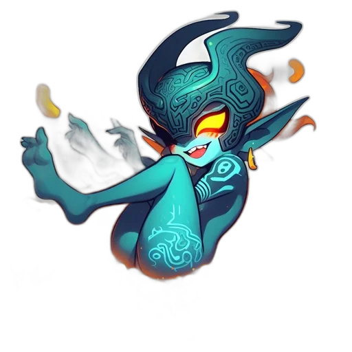 staff, creature, dragon, mask transparent PNG cut-out