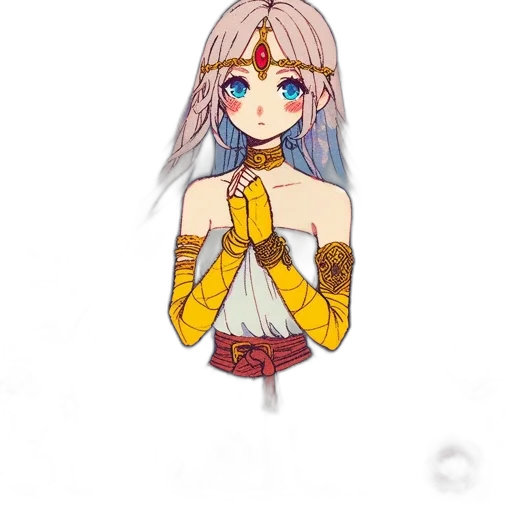 jewelry, staff, weapon, dress transparent PNG cut-out