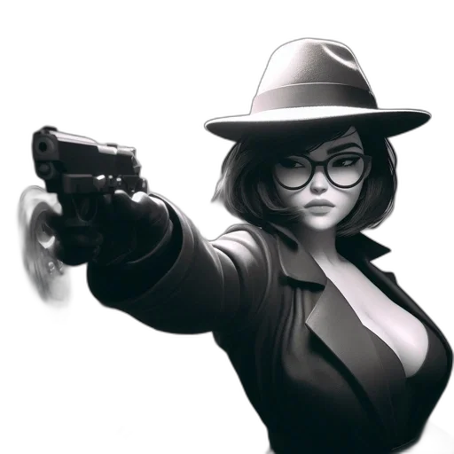 weapon, staff, jacket, hat transparent PNG cut-out