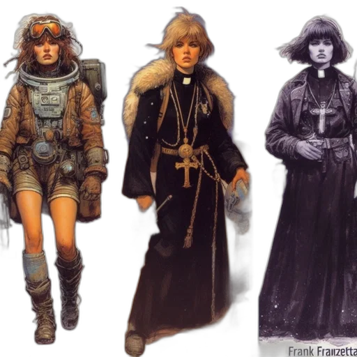 concept art, cyberpunk, fantasy art, comic book art transparent PNG cut-out