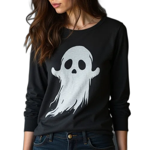 jacket, monochrome, ghost, halloween transparent PNG cut-out