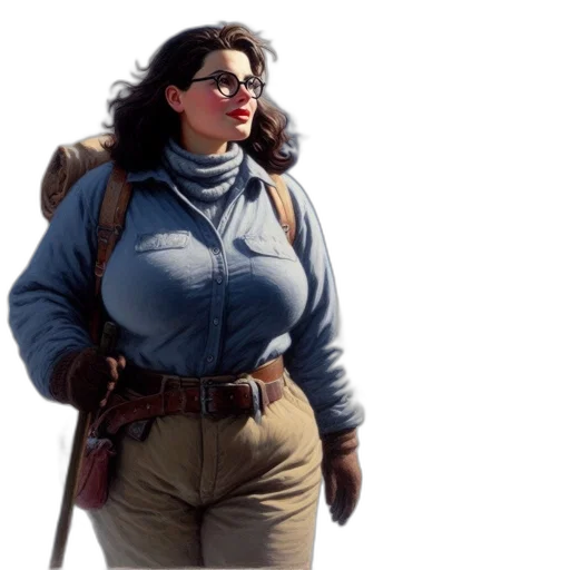 jacket, staff, concept art, comic book art transparent PNG cut-out
