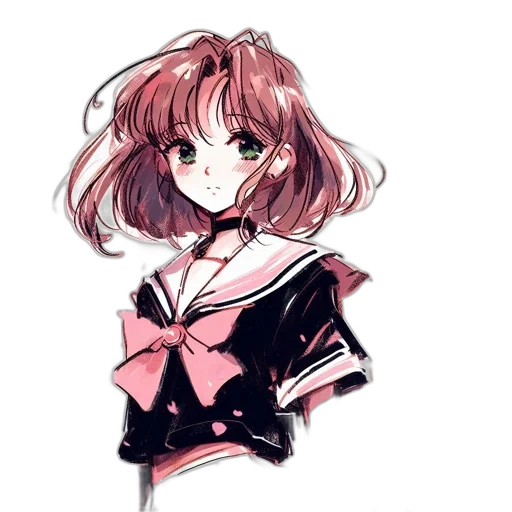 jacket, staff, hair, creature transparent PNG cut-out