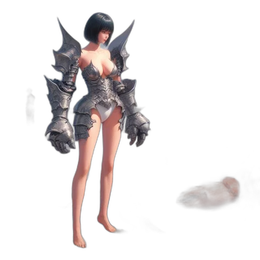 weapon, creature, dress, staff transparent PNG cut-out
