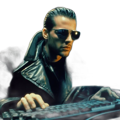jacket, robot, cyberpunk, 3d render transparent PNG cut-out