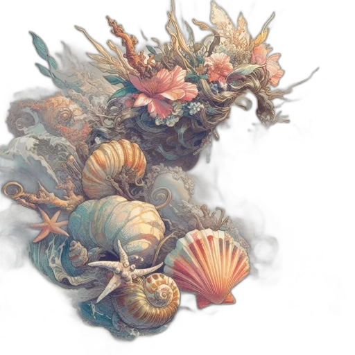 dragon, crown, flower, creature transparent PNG cut-out