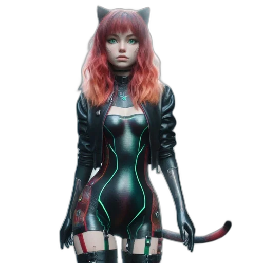 dress, robot, creature, cyberpunk transparent PNG cut-out