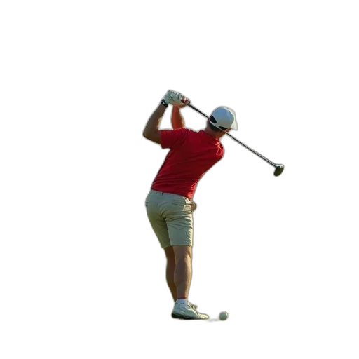 staff, 3d render, man, golfer transparent PNG cut-out