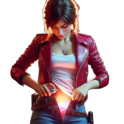 jacket, weapon, jewelry, concept art transparent PNG cut-out