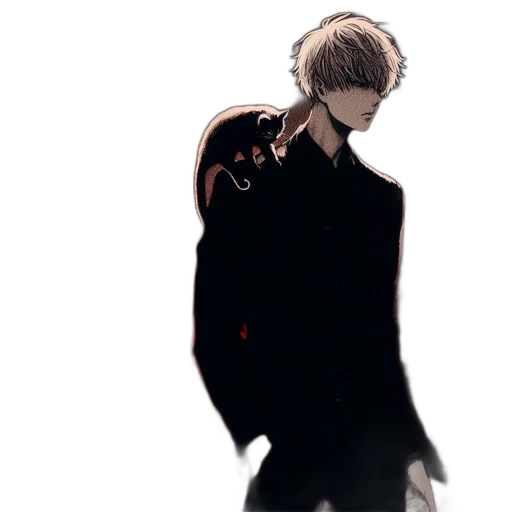 jacket, staff, mask, creature transparent PNG cut-out