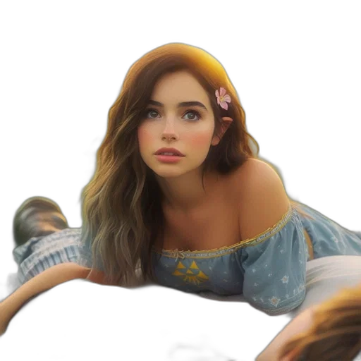dress, hair, crown, face transparent PNG cut-out