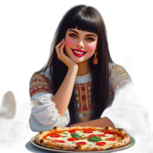 food, face, photorealistic, oil painting transparent PNG cut-out