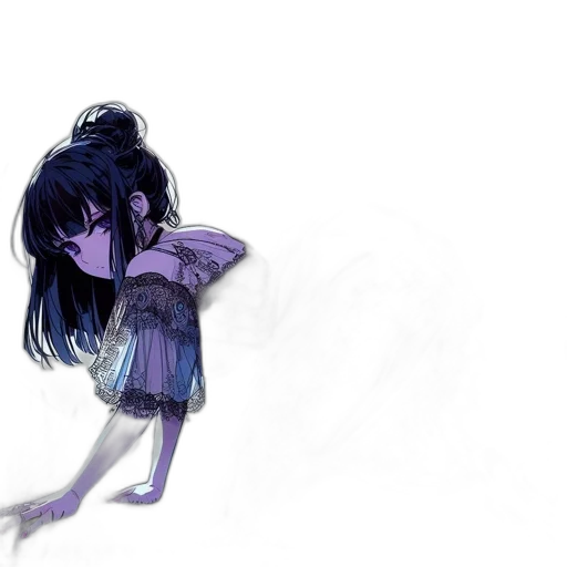 dress, creature, mask, hair transparent PNG cut-out