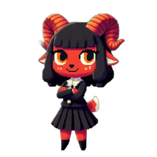 staff, creature, animal, pixel art transparent PNG cut-out