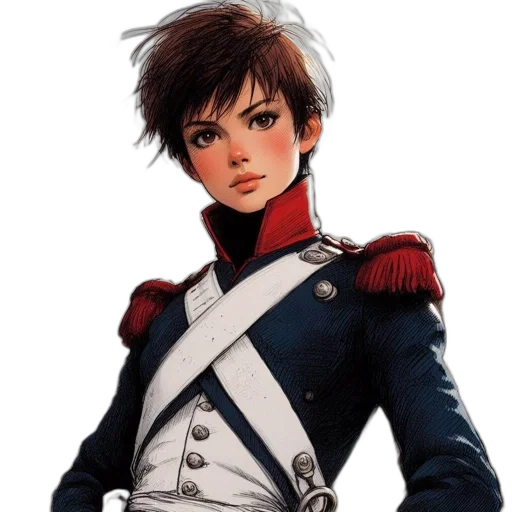 jacket, staff, face, concept art transparent PNG cut-out