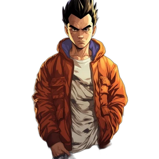 jacket, face, staff, concept art transparent PNG cut-out