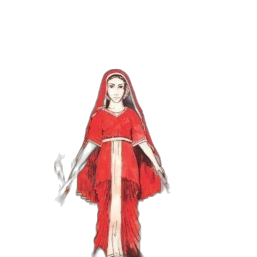 dress, staff, creature, weapon transparent PNG cut-out