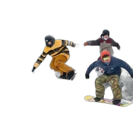 concept art, 3d render, snow, group transparent PNG cut-out