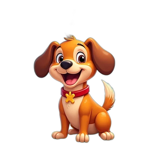 animal, staff, 3d render, cartoon transparent PNG cut-out