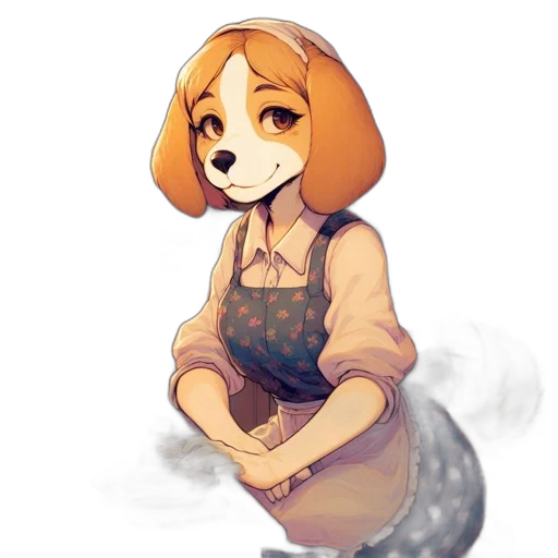 dress, staff, creature, animal transparent PNG cut-out