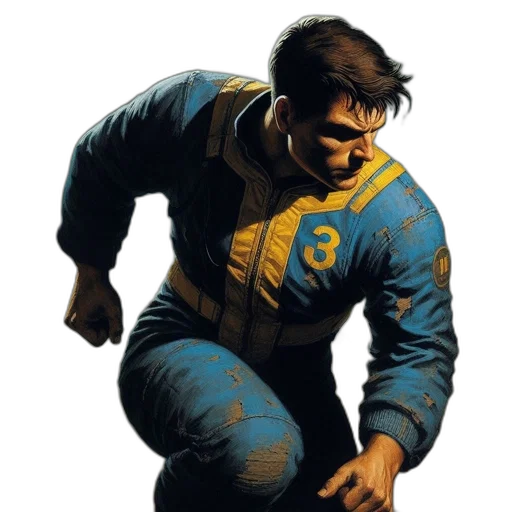 jacket, robot, face, staff transparent PNG cut-out
