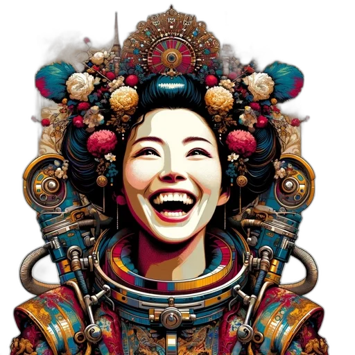 jewelry, crown, face, robot transparent PNG cut-out