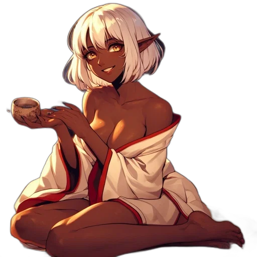 dress, staff, creature, face transparent PNG cut-out