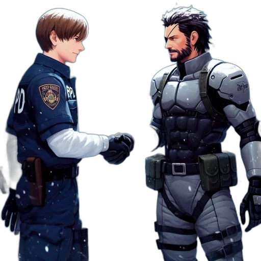 jacket, weapon, concept art, comic book art transparent PNG cut-out