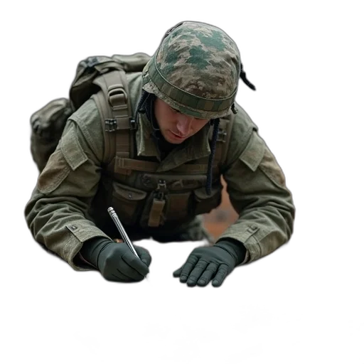 staff, weapon, jacket, hat transparent PNG cut-out