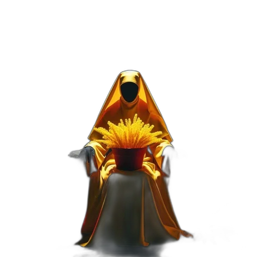 crown, staff, mask, flower transparent PNG cut-out