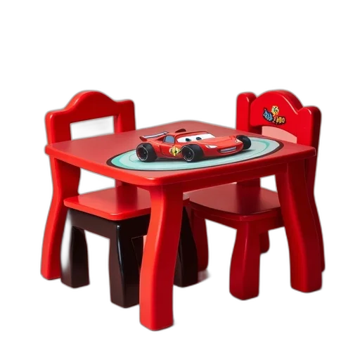 furniture, robot, 3d render, red transparent PNG cut-out