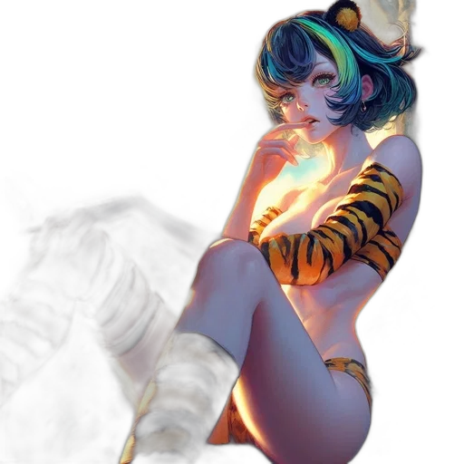 mask, creature, dress, staff transparent PNG cut-out