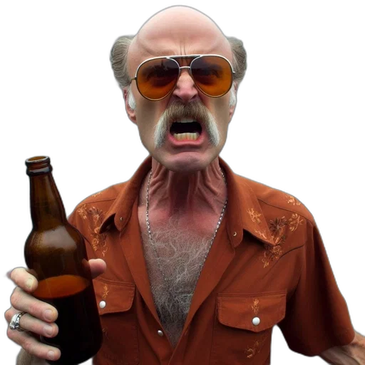 jacket, bottle, face, 3d render transparent PNG cut-out