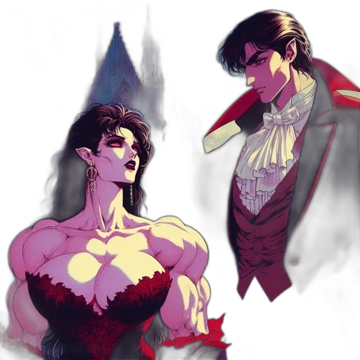 concept art, comic book art, fantasy art, watercolor transparent PNG cut-out