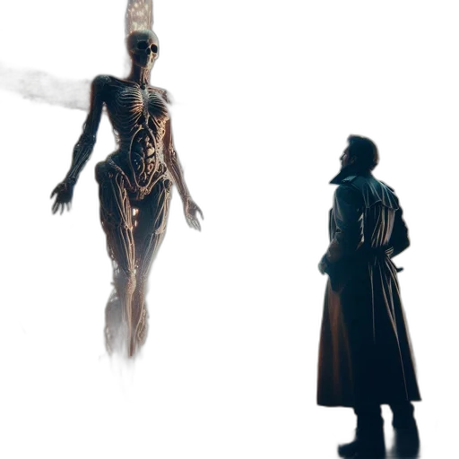 staff, robot, creature, concept art transparent PNG cut-out