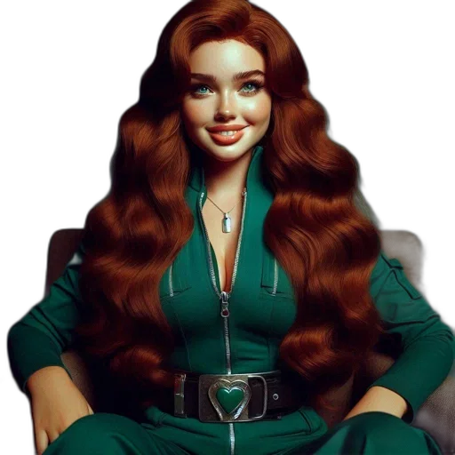 hair, jewelry, cartoon, photorealistic transparent PNG cut-out