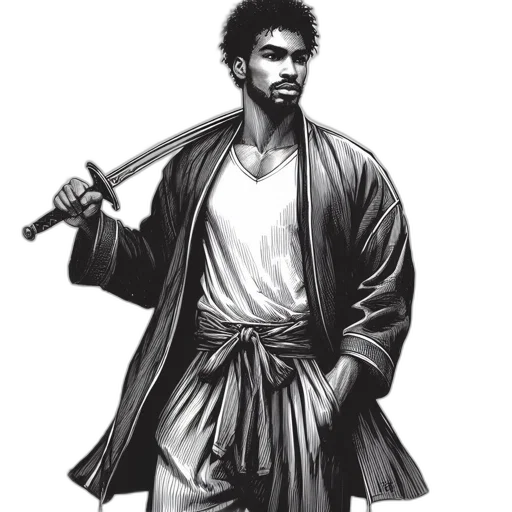sword, weapon, staff, jacket transparent PNG cut-out